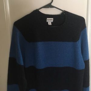 Old Navy Blue Striped Sweater Men’s Medium